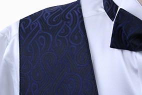 Becker Brothers Blue and Black Swirl Formal Vest
