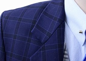 Men's Suit Marsha DeArriaga Navy with Black Windowpane