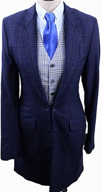 Men's Suit Marsha DeArriaga Navy with Black Windowpane