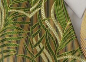 Vest Chavez Brown and Green Leaf Pattern