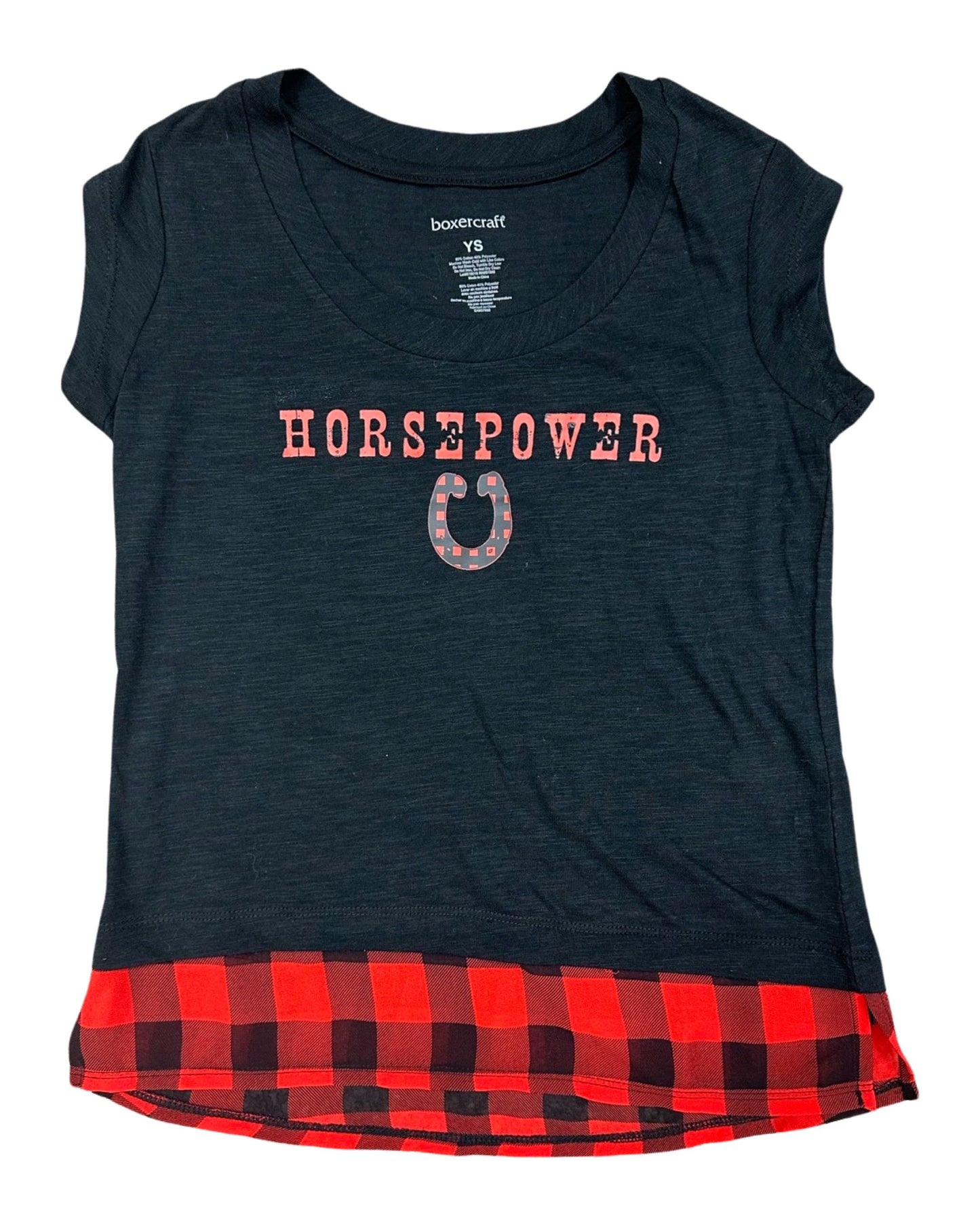 Horsepower Buffalo Plaid Cap Sleeve