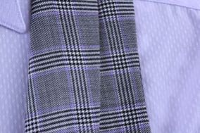 Formal Vest, Linda Webber, Grey and Purple Glen Plaid Formal Vest