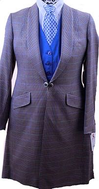 Day Coat Le Cheval Blue Multi-Colored Glenplaid Day Coat