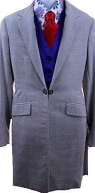 Day Suit, Becker Brothers, Light Grey with Red Glen Plaid