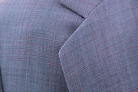 Day Suit, Becker Brothers, Light Grey with Red Glen Plaid