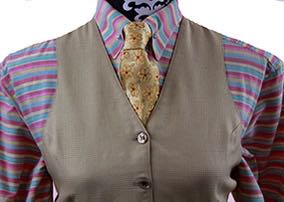 Vest Carl Meyers Gold Houndstooth