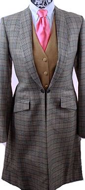 Day Coat, Becker Brothers, Golden Taupe with Pumpkin Windowpane