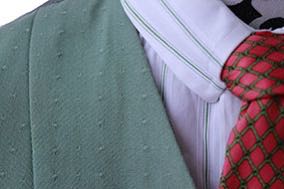 Shirt Carl Meyers White with Green Stripe