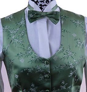 Formal Vest Marsha DeArriaga Sage Brocade