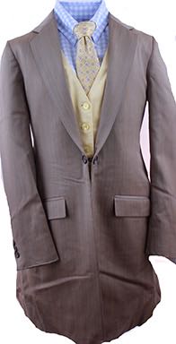 Day Suit Youth Becker Brothers Kangaroo Light Blue/Orange Pinstripe