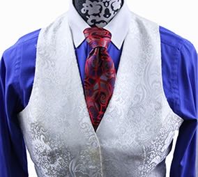 Shirt DeRegnaucourt Blue Nailhead with White Collar