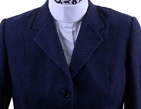 Hunt Coat DeRegnaucourt Navy with Light Blue Diagonal Stripe