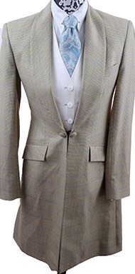 Day Coat Victors Tan Houndstooth with Blue Windowpane