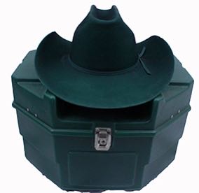 Western Hat Reistol Hunter Green with Hat Case