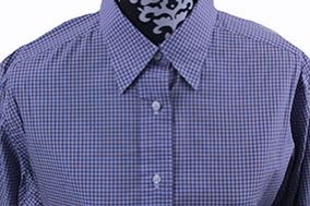 Shirt Becker Brothers Light Blue w/Rust Check