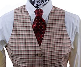 Vest Becker Brothers Red/Gold Plaid