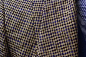 Day Coat LeCheval Gold and Blue Houndstooth