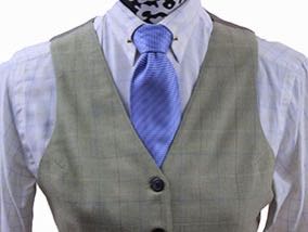 Vest Carl Meyers Gold with Blue and Brown Windowpane