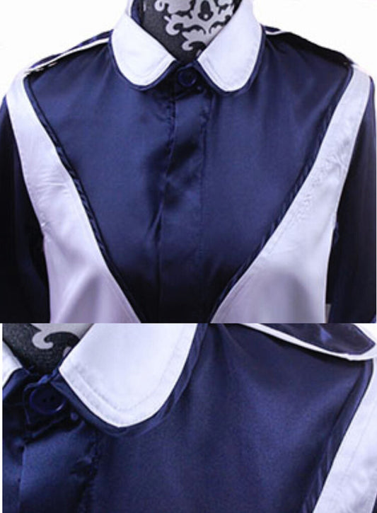 Road Silks Navy and White with Hat