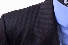 Men's Hunt Coat Frierson Brown with Black Shadow Stripe and Rust Pinstripe