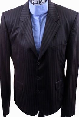 Men's Hunt Coat Frierson Brown with Black Shadow Stripe and Rust Pinstripe