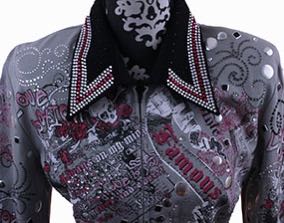 Western Shirt Show Fancy Silver and Pink Graphic Design