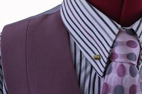 Shirt Chavez Mauve/Silver/Charcoal Stripe