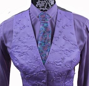 Vest Frierson Lavender Beaded Brocade