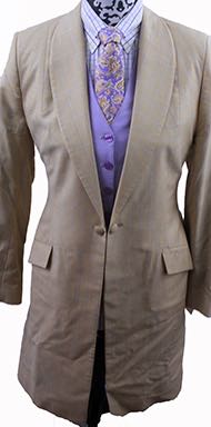 Day Coat Chavez Golden with Sage and Purple Windowpane