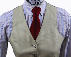 Vest Carl Meyers Pale Gold with Blue Windowpane